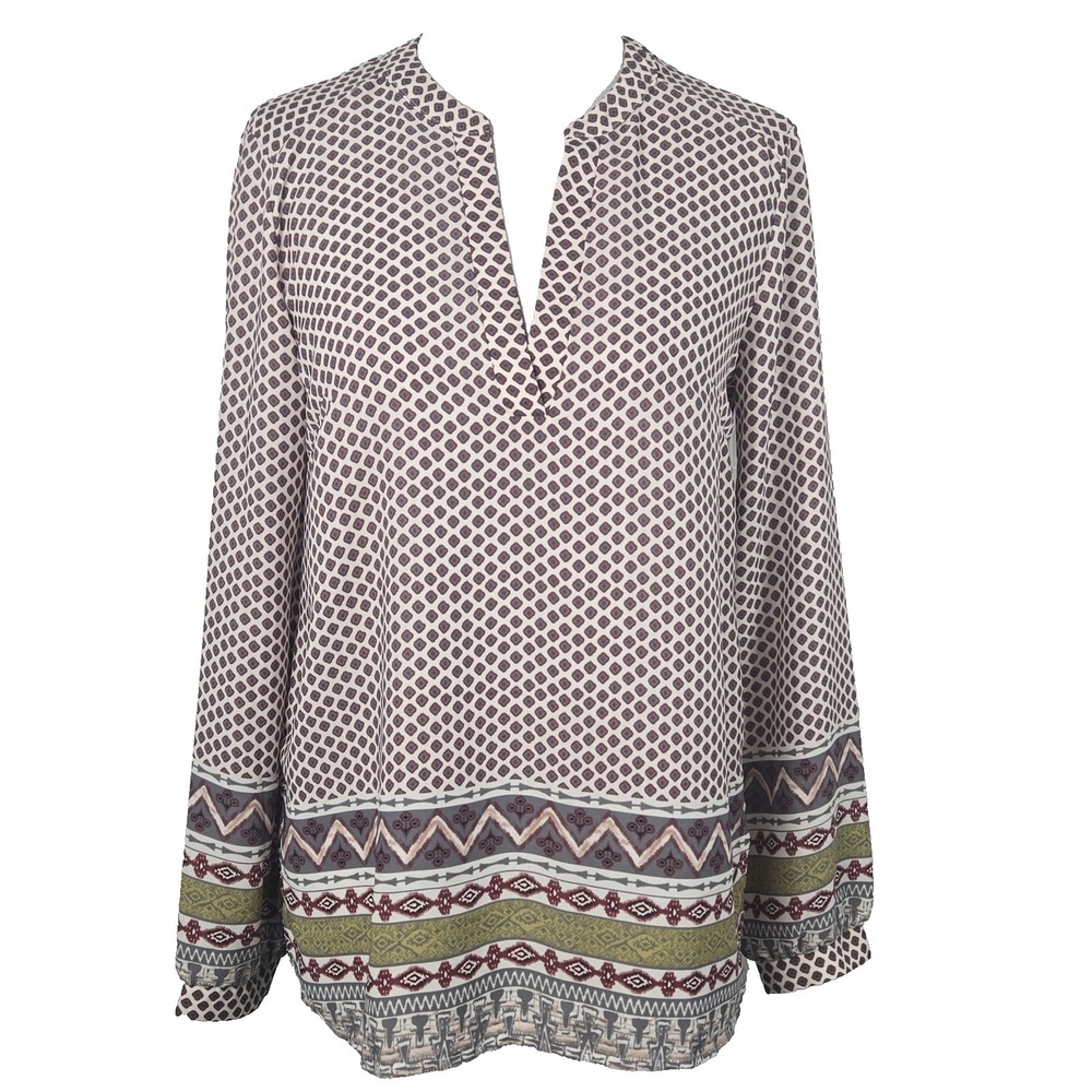 LUSH  Geo & Aztec Print Chiffon‎ Shell Top Size Small S